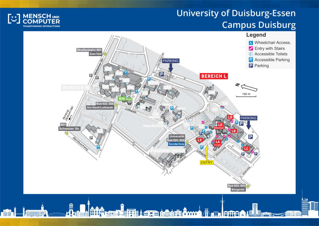 Map of University of Duisburg-Essen, Campus Duisburg 