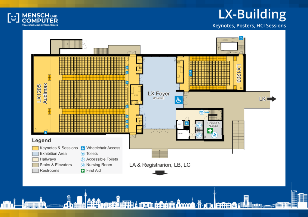 Map of Campus Duisburg LX-Buildings