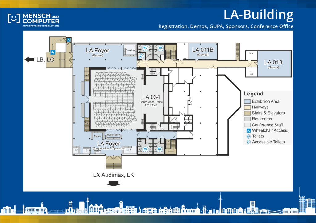 Map of Campus Duisburg LA-Buildings
