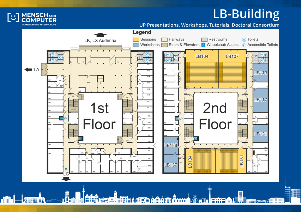 Map of Campus Duisburg LB-Buildings