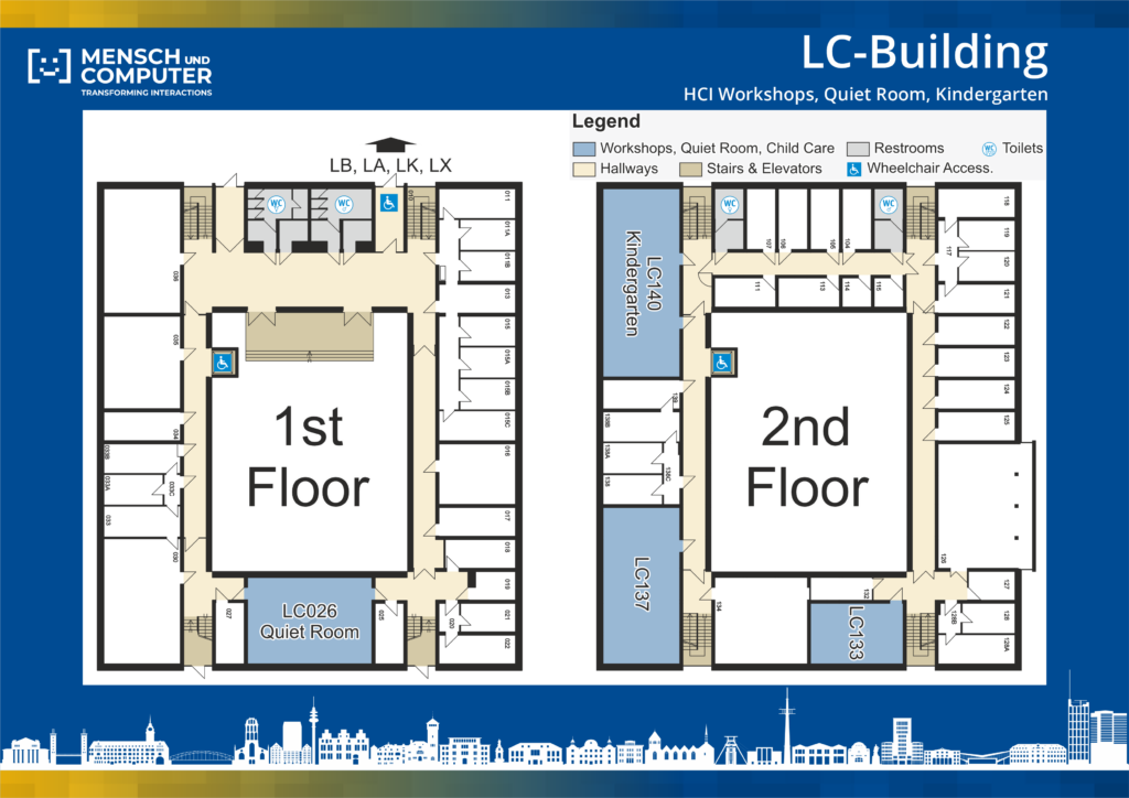 Map of Campus Duisburg LC-Buildings