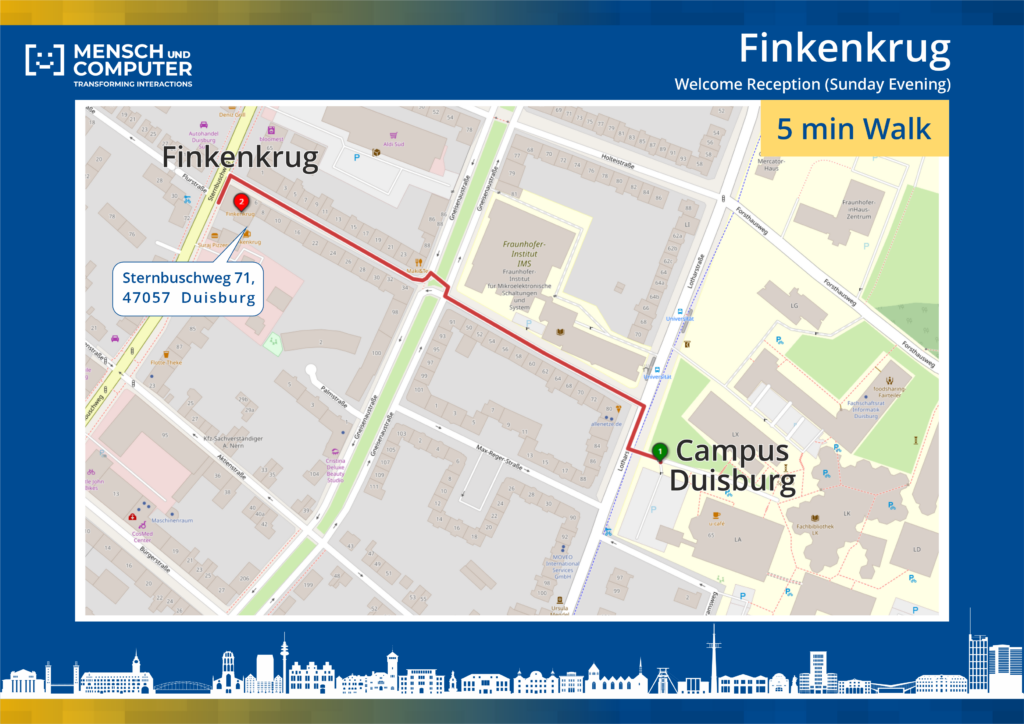 Map to Finkenkrug (Welcome Reception)